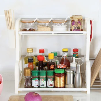 

Kitchen storage rack home spice rack cruet storage rack plastic wx8021122