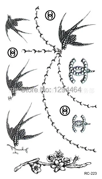 Petit Noir Avale Tatouages Autocollants Conception étanche