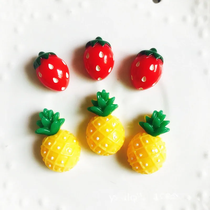 

10PCS Super Cute Slime Charms Mini Pineapple Resin Plasticine Slime Accessories Beads For DIY Decoration