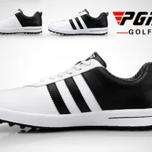 PGM водонепроницаемый дышащий патент дизайн мужская уличная спортивная обувь противоскользящая Супер Легкая удобная кожаная обувь для гольфа