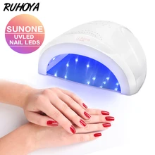Ruhoya Сушилка для ногтей, УФ-гель светодиодный светильник, машинка для маникюра, сушка Профессиональный лак для ногтей 10/30/60 s светодиодный лампа для ногтей Сушилка для ногтей