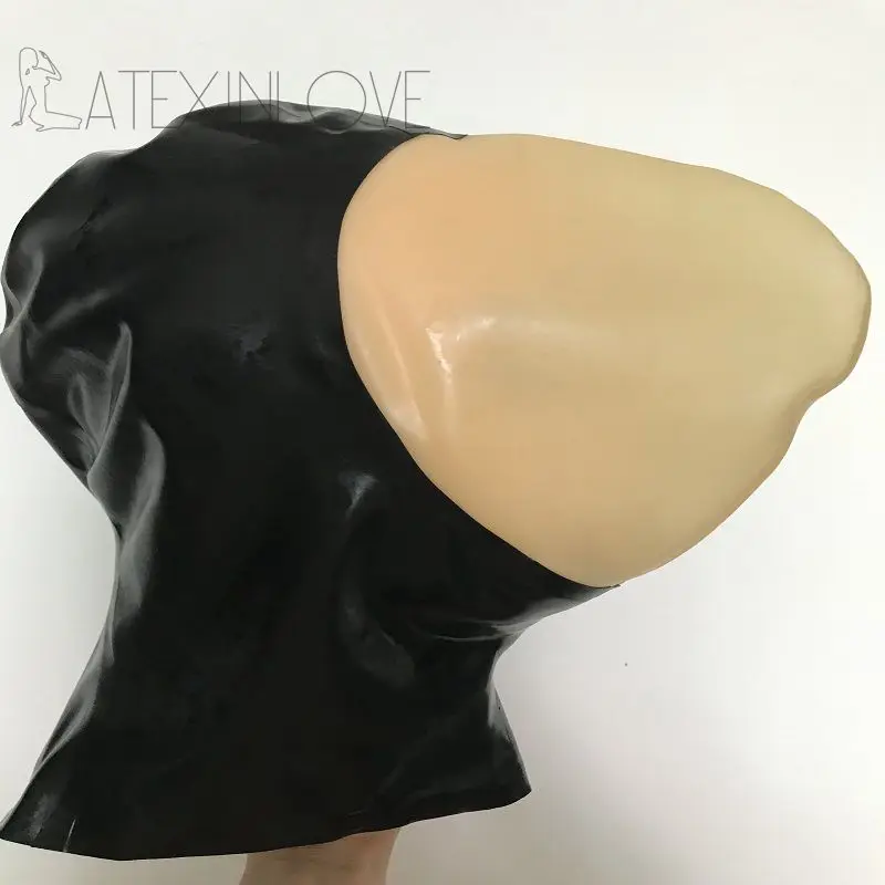 Sexy-Black-Latex-Full-Face-Hood-Transparent-Face-Halloween-Rubber-Mask -2