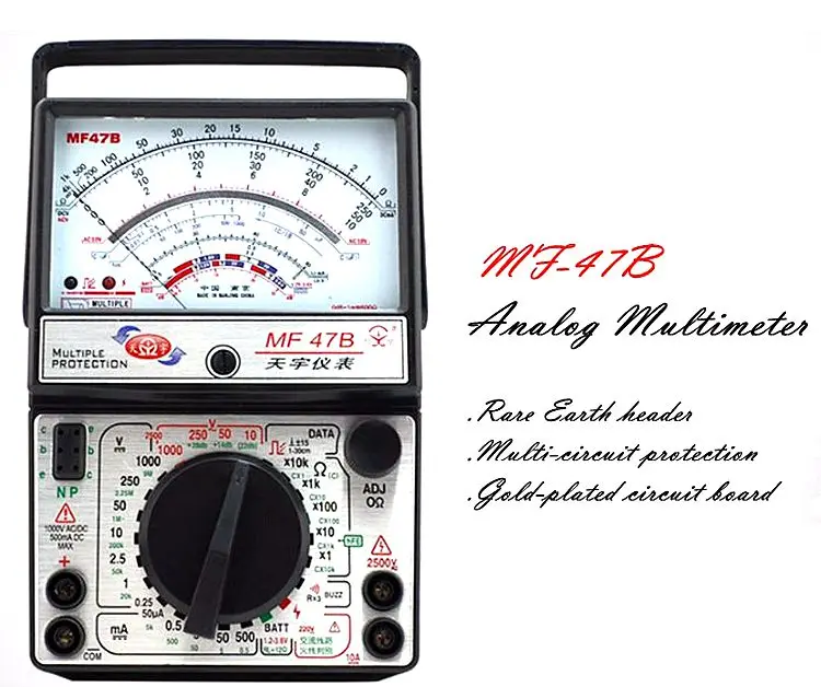 

MF-47B type analog multimeter / fully functional / AC circuit to determine the line of fire.