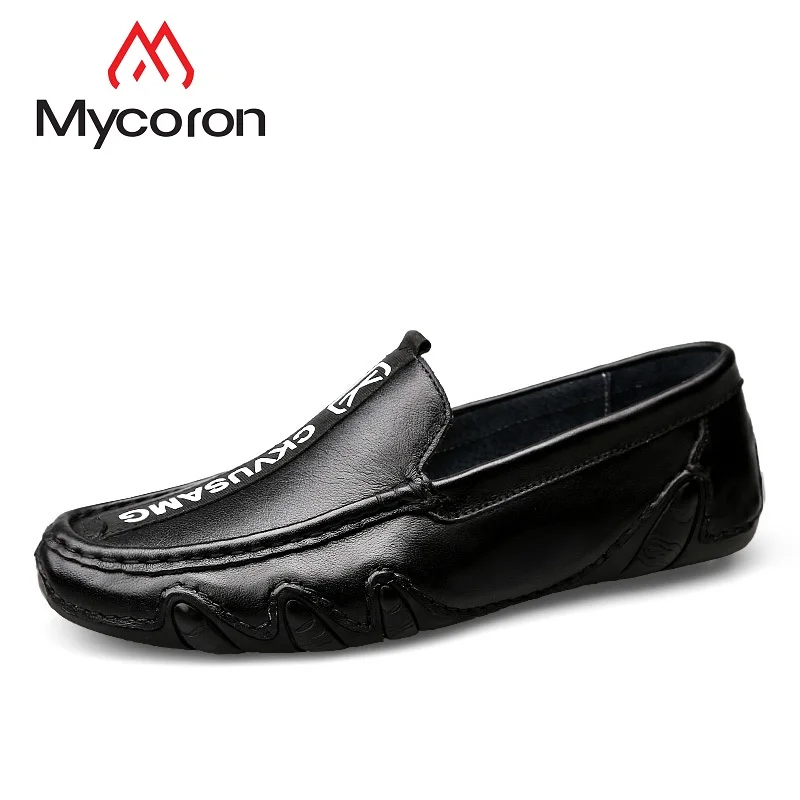 

Mycoron Luxury Fashion Brand Men's Genuine Leather Loafer Shoes Comfortable /Breathable Shoes Soft Bottom Leisure Driving Shoes