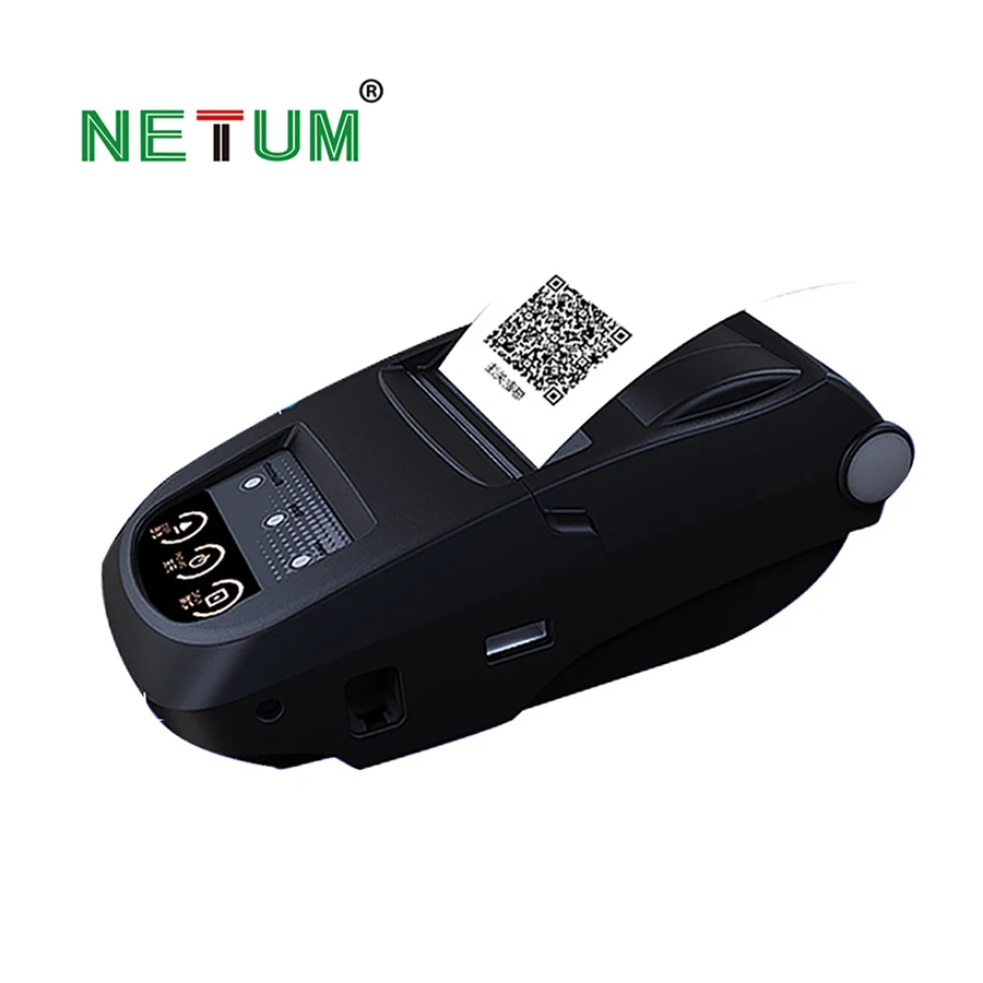 Portable 58mm Bluetooth Thermal Printer Mobie APP 2D QR Code Receipt Printer Support 9 Android