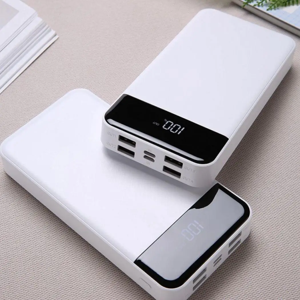 

Data LCD White Cable Power ABS General Power 10000mah Bank DC5V 70 Charger USB Multi-function Portable 4 Emergency 2A