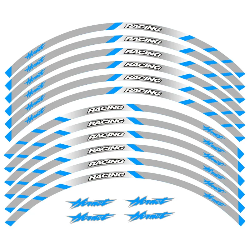 Новинка, высокое качество, 12 шт., подходит для мотоцикла, наклейка на колеса, полоса, светоотражающий обод для Honda Hornet 250 900 400 - Цвет: 3