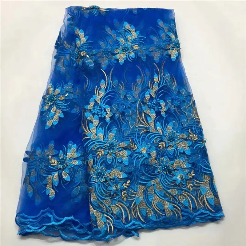 

Wholesale price beaded french lace fabric stones African lace fabric pretty tulle laces for party /wedding E042020