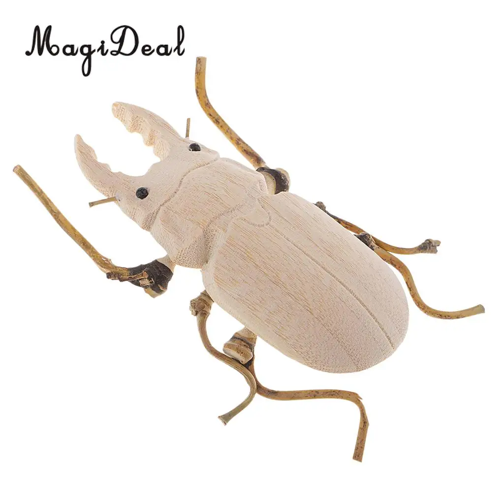 1 Piece Wooden Educational Toys, Wood and Bamboo Bugs Shape Prank Toy