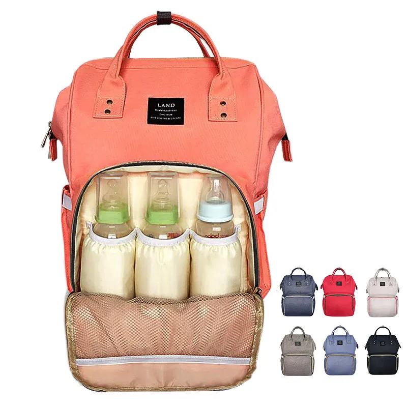 

Land Baby Diaper Bag Backpack Big Capacity Baby Care Mother Backpack Organizer Waterproof Traveling Nappy Changing Bag
