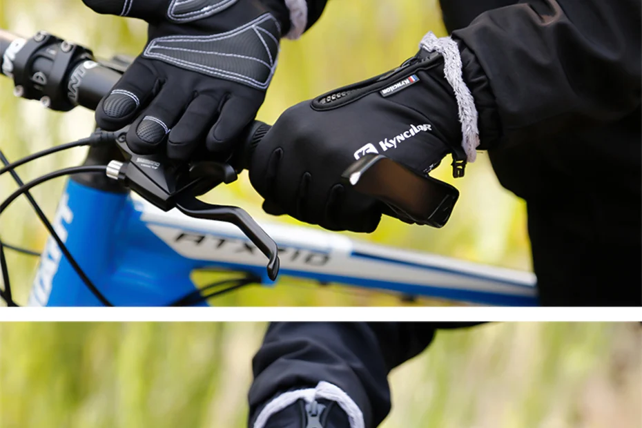 VICTGOAL, зимние велосипедные перчатки, полный палец, мужские, женские, термальные, водонепроницаемые, лыжные перчатки, сенсорный экран, для спорта на открытом воздухе, перчатки для езды на велосипеде