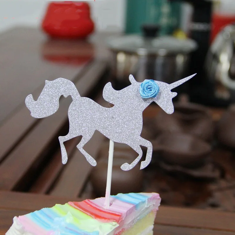 2pcs-Unicorn-Cake-Topper-Gold-Silver-Glitter-Paper-Cupcake-Topper-For-Baby-Shower-Birthday-Cake-Decorations (1)