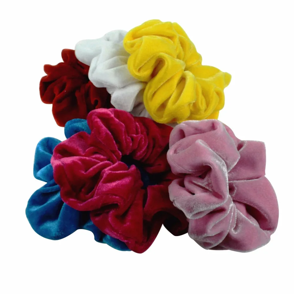 

Large Size Candy Bright Color White Scrunchies Big Elastic Hair Ties Women Hair Bands Headwear Accessories
