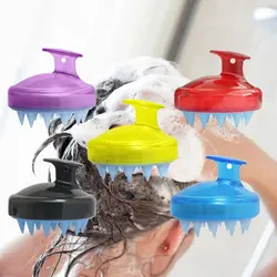1 шт. удобные шампунь с силиконом щетка для массажа головы для мытья волос гребень средства ухода за кожей для ванной Spa похудения Массаж