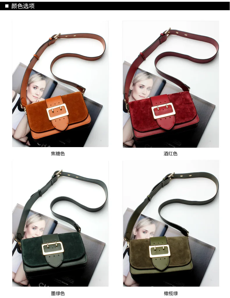 Couro de Vaca Do Vintage Sacos Crossbody F596