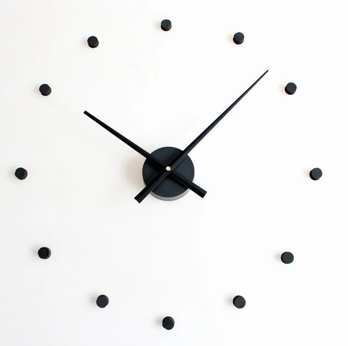 DIY Wall Clock Creative Clocks 12 Black Dots Home Decor 20"in Wall