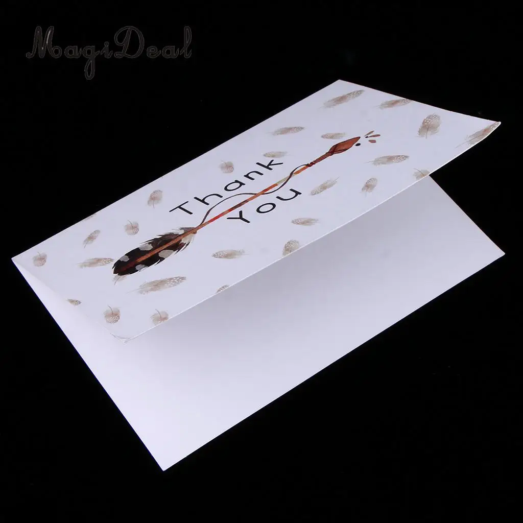  6 Pieces Creative Envelope Thank You Greeting Cards Thanksgiving Day Mother's Day Gifts Wedding Inv - 32948185029