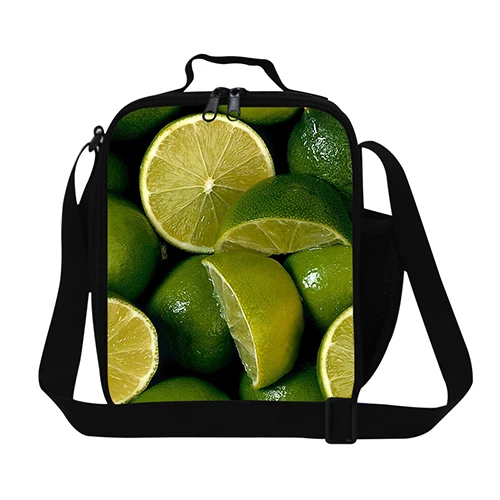 Индивидуальные девушки Ланч сумки для школы, фруктовый принт дети Ланч-бокс сумка, терморабочие Ланч сумки женские герметичный контейнер для обедов - Цвет: Армейский зеленый