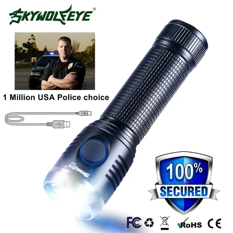 Hot New Mini Bicycle Lights USB Rechargeable T6 Outdoor Military LED Flashlight Torch Lamp 18650 Bicycle Accessories #3n09 (9)