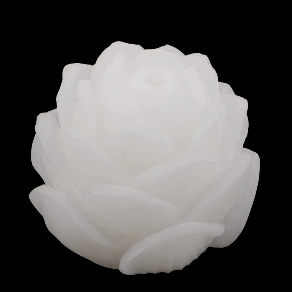 20mm White Bodhi Seed Craft Beads Wood Carved Lotus Flower DIY Beads Tibetan Buddhist Mala Beads For Jewelry Making Bracelet