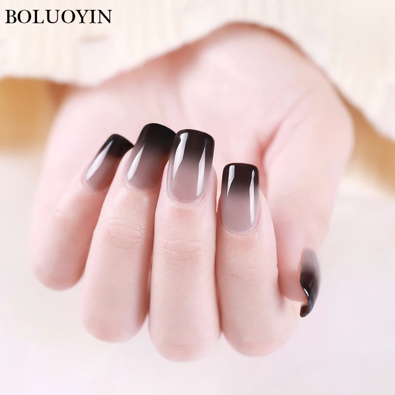 

BOLUOYIN Temperature Change UV Gel Nail Polish Thermo Chameleon Hybrid Gel Varnish Primer Semi Permanent Colorful Gel Lacquer