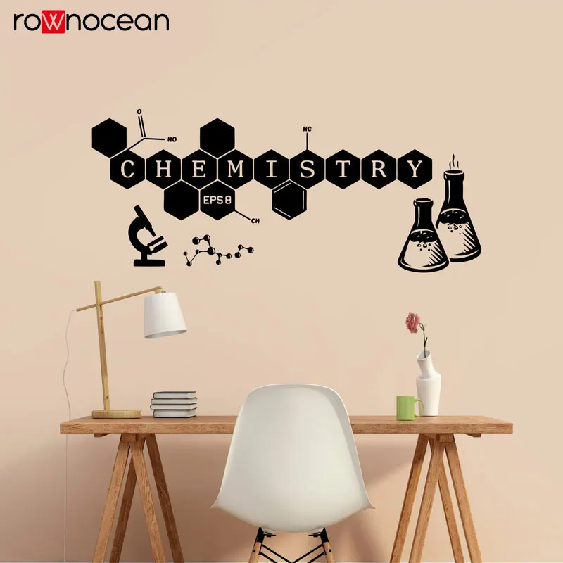

Chemistry Wall Decal Vinyl Sticker Science Education Home Decor Reading Room Kids Bedroom Removable Shool Mural Wallpaper 3442