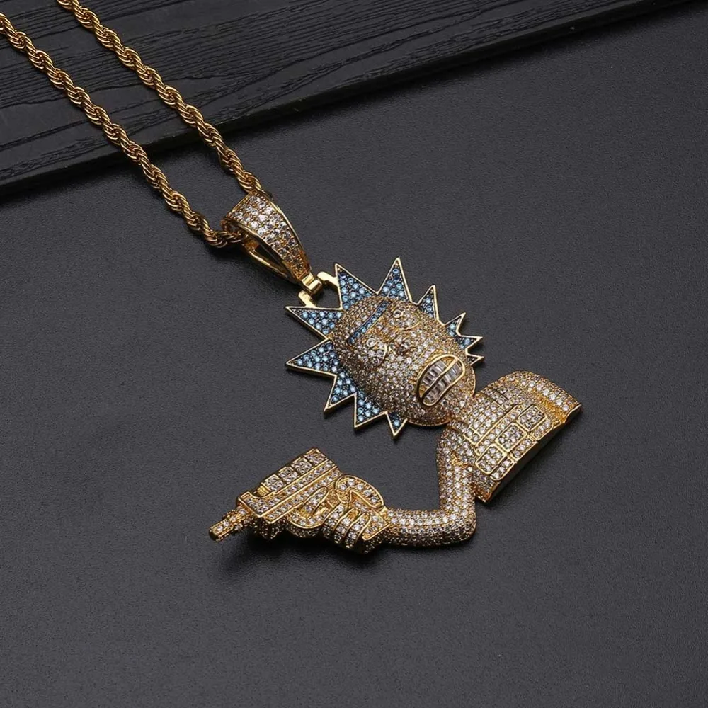 JINAO, ювелирное ожерелье в стиле хип-хоп, Новое поступление, подвеска в виде пистолета, кубический циркон, медное ожерелье, цепочка для мужчин, подарок