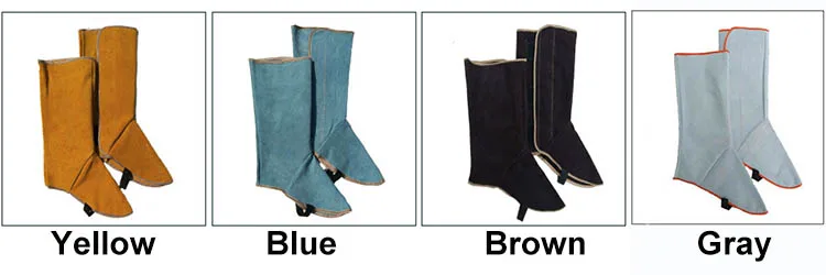 Welding Gaiter Split Leather Shoes Cover Flame Resistant Anti-Heat Wear Resistant Workplace Welder's Foots Protective Cover (7)