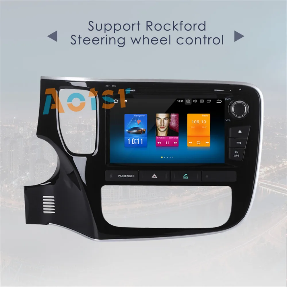 Best 8"Android 8.0 Octa Core Car GPS for Mitsubishi Outlander 2014-2017 DVD Player Stereo Auto Radio Head unit Multimedia Video 2