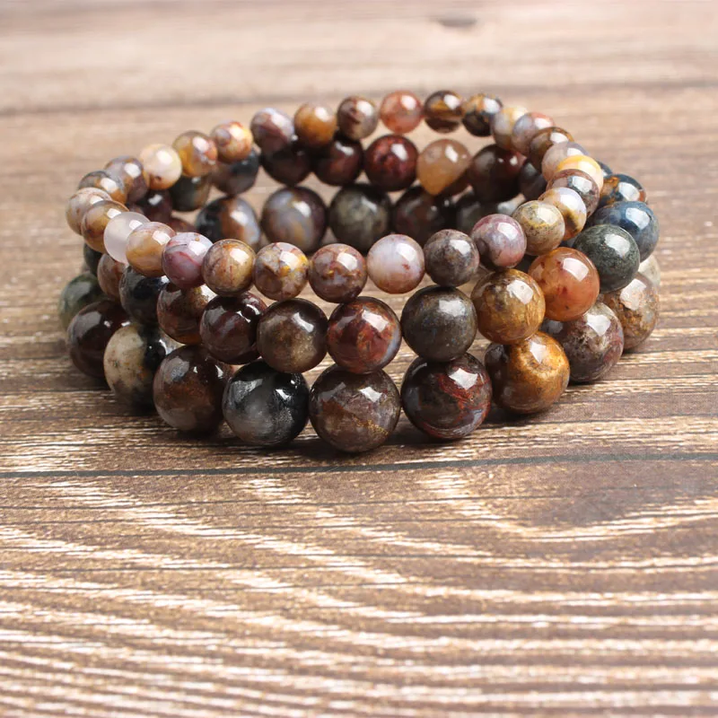 

Ling Xiang 6/8/10/12mm fashion Jewelry natural Pietersite stone beads Bracelet DIY Charms Men Strand Beads Yoga Women Bracelets