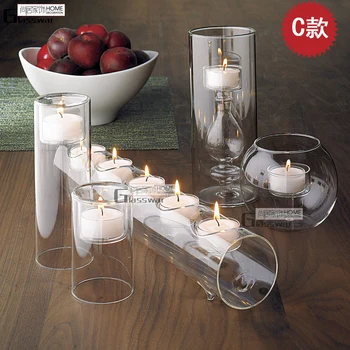 

Married American retro candlelight dinner candle ornaments table wedding resistant European romantic candle holder