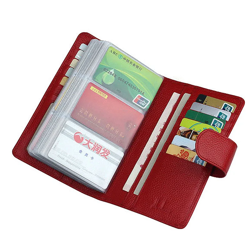 114 Slots Genuine Leather Credit Card Holder Business Card Case High Quality Bank/ID Holder Luxury Bags Large Capacity