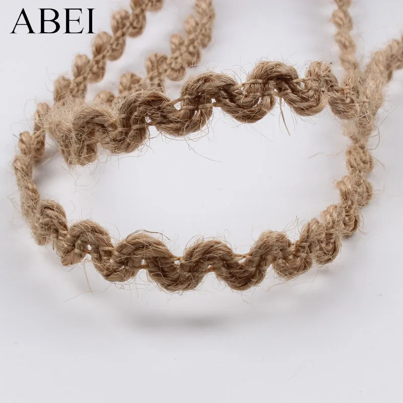 

10mm 10Yards Braided Jute Rope Hemp String DIY Cords Linen Thread Handmade Burlap Crafts Floral Gift Packing Ribbon Lace