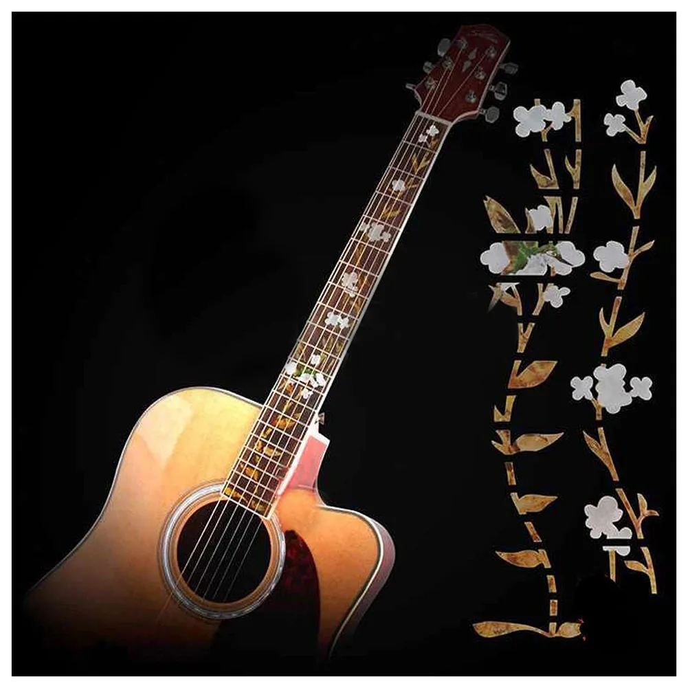 

Guitar Bass Inlay Sticker Fretboard Marker Flowers Grass and Bird Decal Thin
