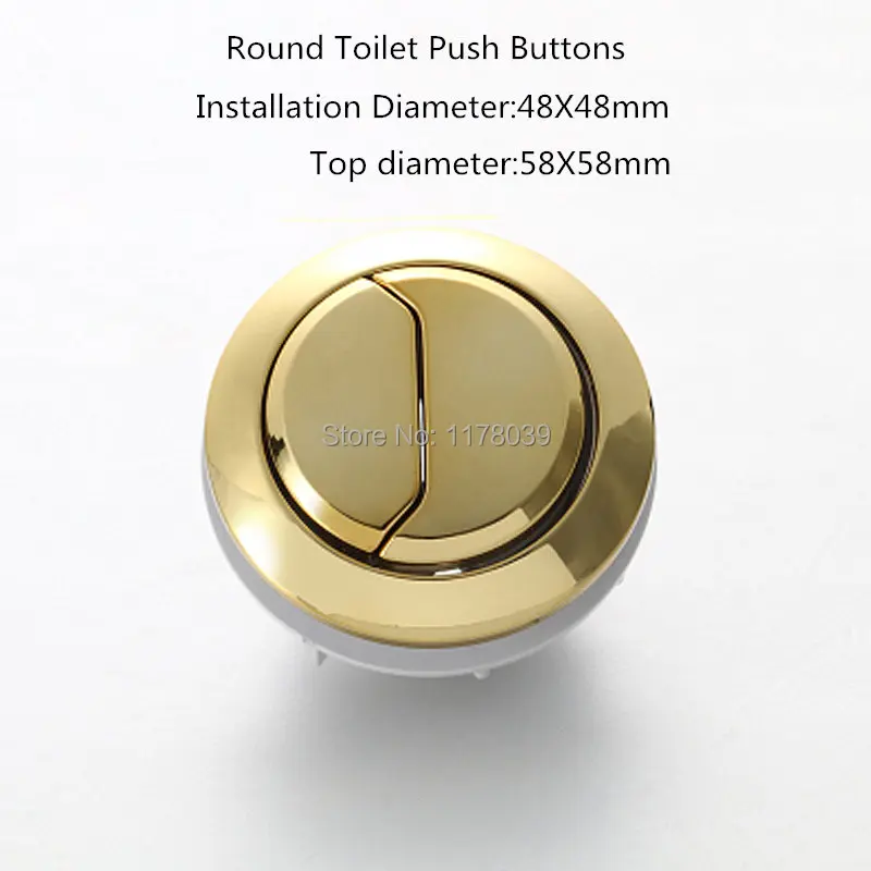 Installation Diameter 48mm toilet push buttons,Top diameter 58mm Round toilet dual push buttons,Toilet water tank Push Button