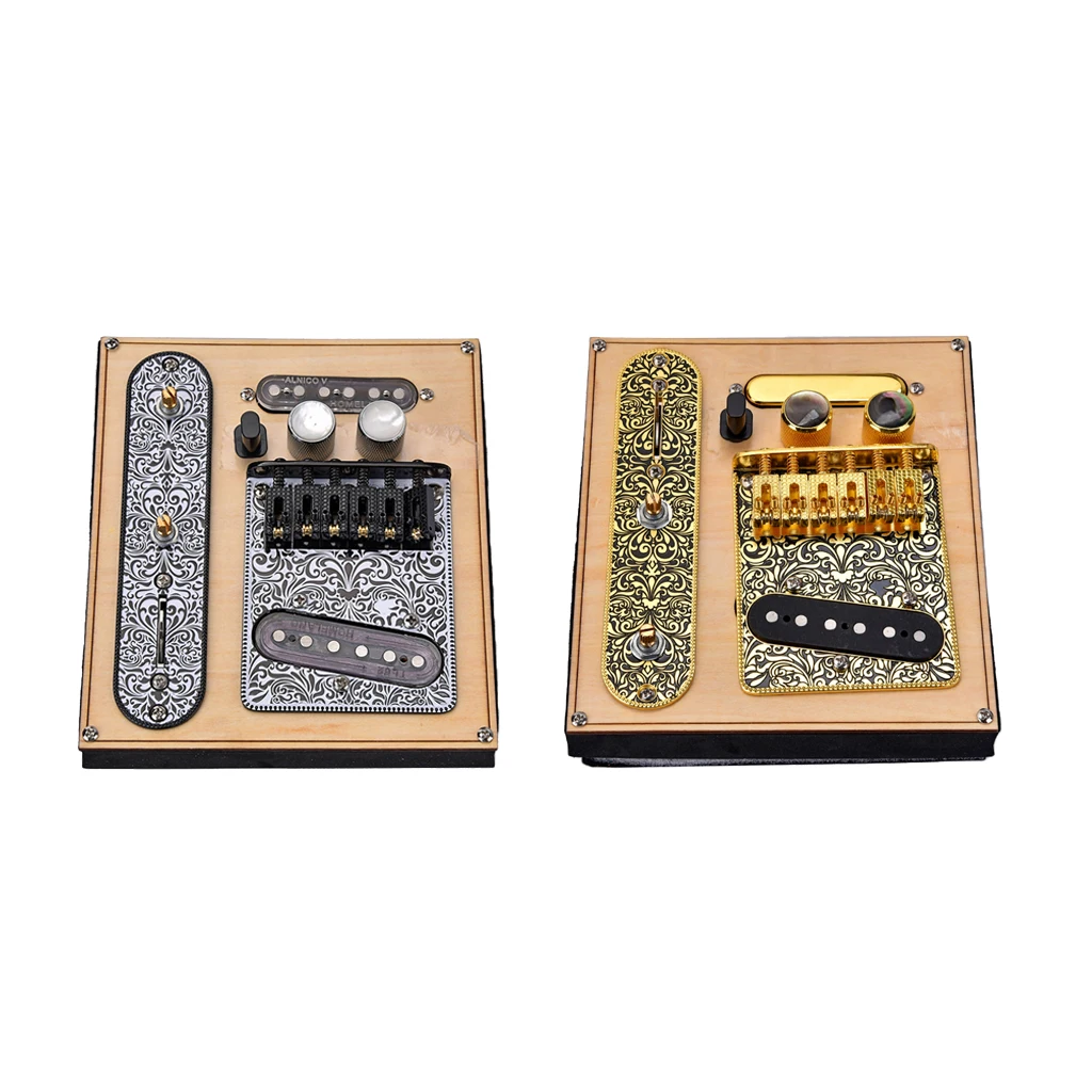 Tooyful 3 Way Prewired Control Plate Bridge Volume Tone Knobs for Telecaster Musical Instrument Parts Replacement Accessories