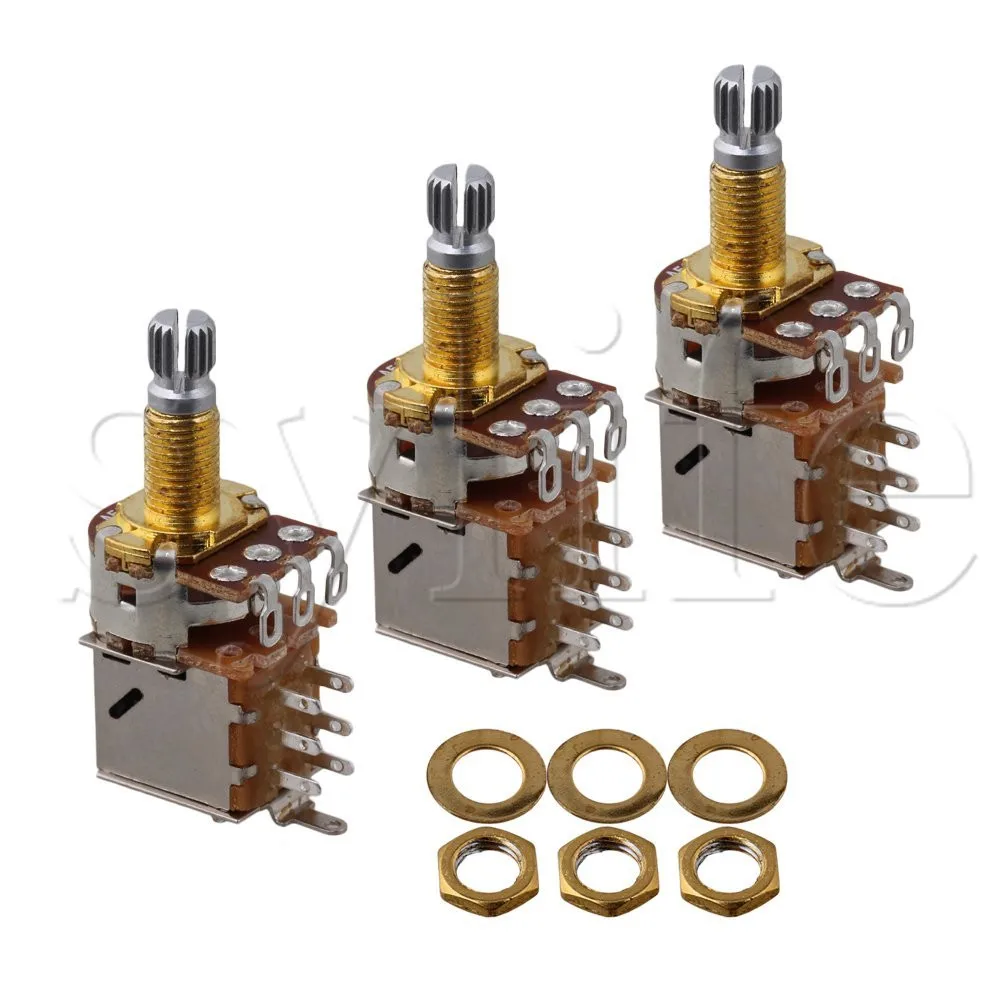 A500k 18mm Gold Plated Shaft Push Pull Potentiometer For Guitar Control