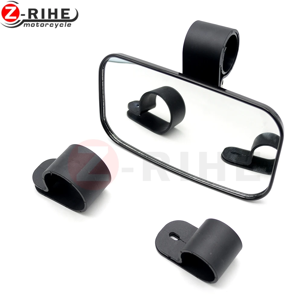 Black Motorcycle Rearview Mirror Scooter Side Mirror Universal fit For Yamaha Honda Suzuki Most UTV Motorbike Side Mirrors