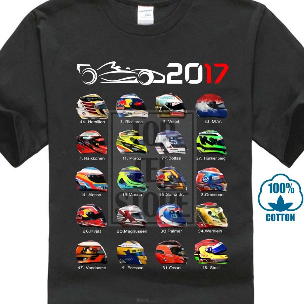 

Helmets Of Drivers Formula 1 T Shirt Men Clothing Woman T-Shirt Hip Hop Tops Drift Racer Streetwear 3D Helmet Tee Shirts