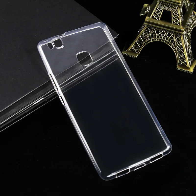 Чехол для Huawei P9 Lite Etui Силиконовый протектор прозрачный мягкий белый чехол P9Lite Coque