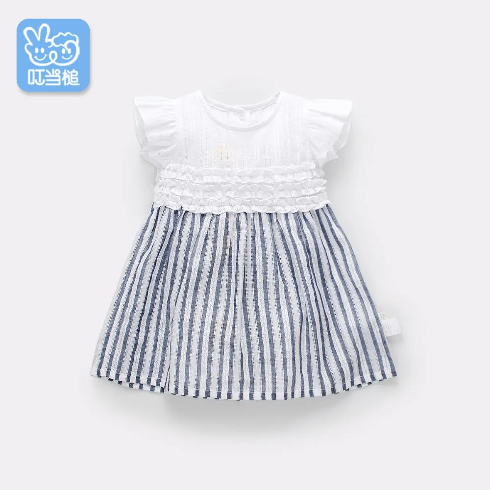 

Dinstry 2018 Summer Baby clothes 0-4 Y baby girl summer princess dress stripe
