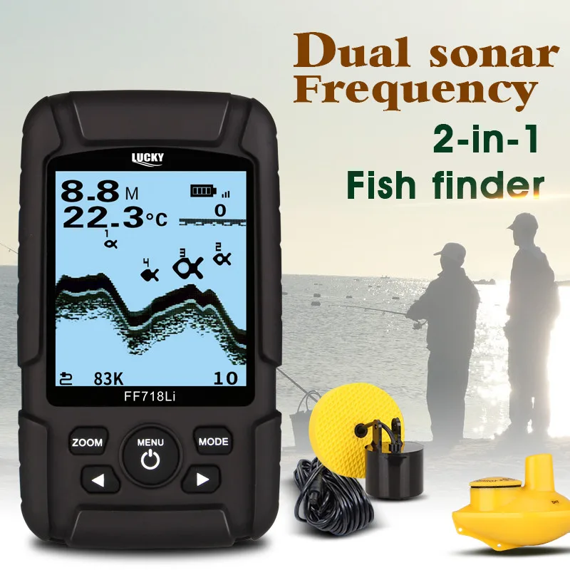 FF718LiD прибор для обнаружения эхолокатор частоты Pesca 100 м детектор глубины Мути