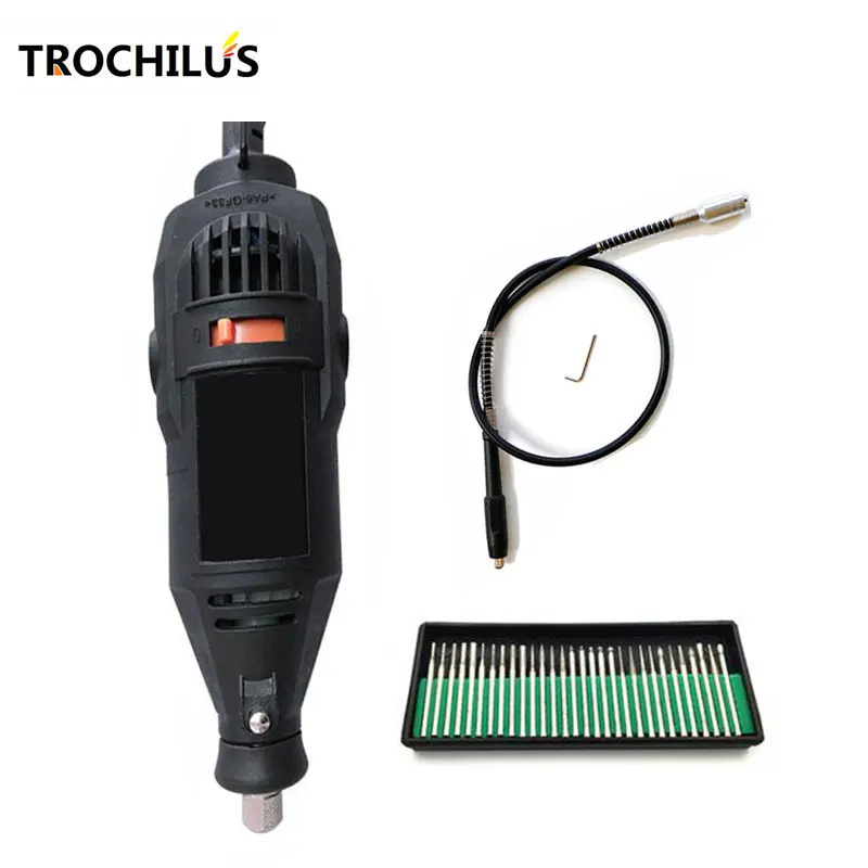 

Trochilus 180W dremel Power Tools Angle Grinder Multifunction Rotary Variable speed mini grinding Electric Engraving tool sets