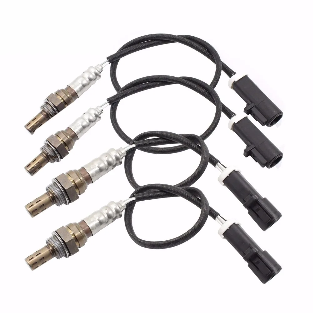 4pcs Oxygen O2 Sensor 1 & 2 234-4046 234-4610 For 1999-2003 Ford Mustang 3.8L 4.6L 281Cu. In. V8 GAS DOHC/SOHC Supercharged