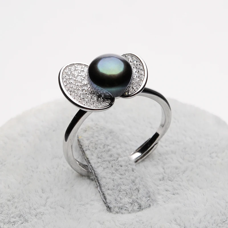 Женское кольцо с жемчугом 7 8 мм из серебра 925 пробы|ring 925|ring designring for |