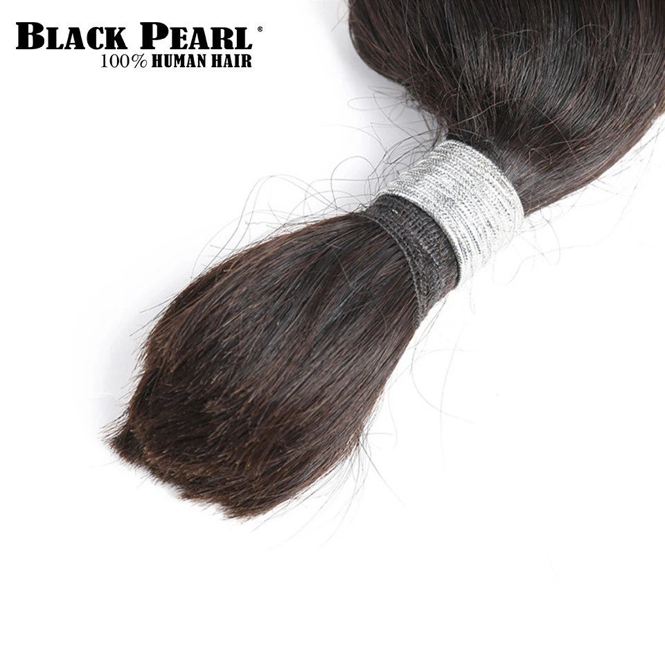 Black Pearl Pre-Colored Brazilian Hair Bundles Loose Wave Human Hair Bulk 3 Bundles Remy Braiding Hair Extenions Braids Hair