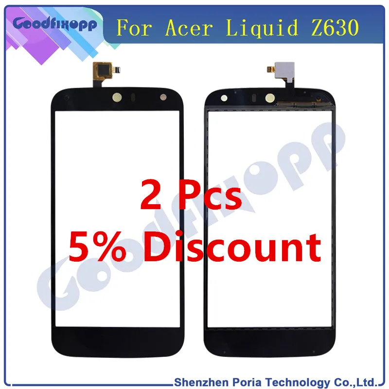 Phone Touch Panel For Acer Liquid Z630 LCD Display Screen Digitizer Glass Sensor Lens Replacement | Мобильные телефоны и