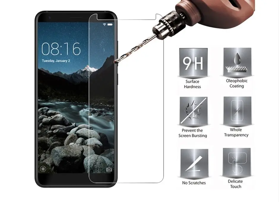 2 упак./лот 2.5d Премиум Закаленное Стекло для zte лезвие V9 Экран протектор Защитная