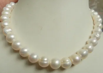 

New 14K Solid Gold Clasp 10-11MM White Akoya Pearl Necklace 18" A+01