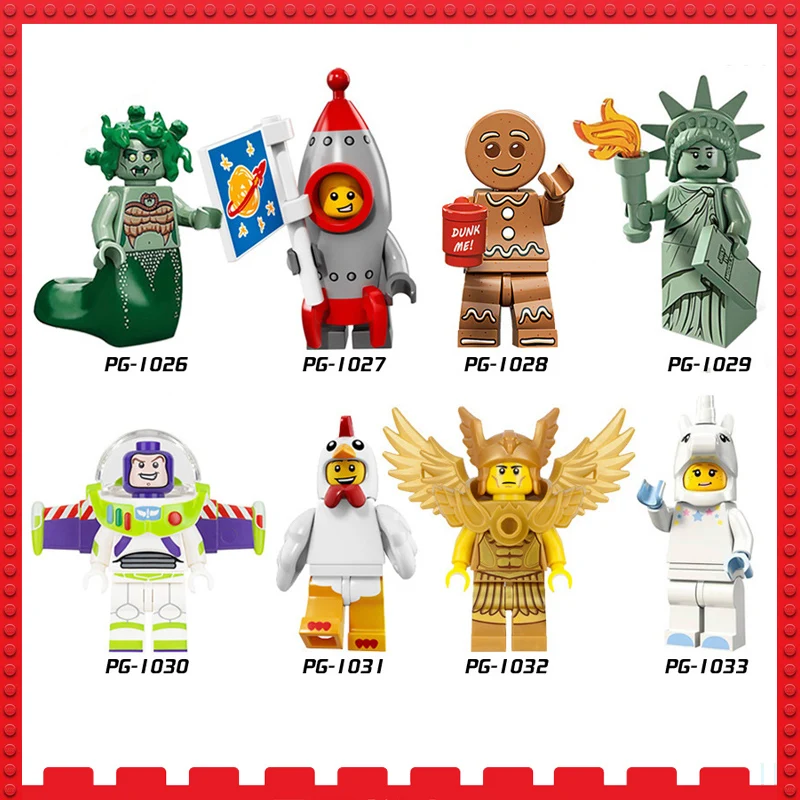 

Single Sale Building Blocks Buzz Lightyear Compatible legoINGly Bricks Figures Children`s Toys unicorn Lady Liberty Medusa bk37